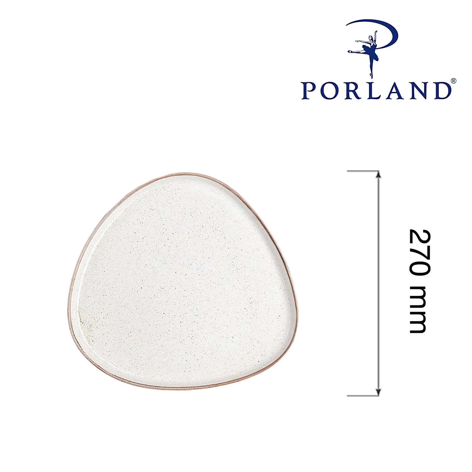 Talerz trójkątny, 270 mm, beżowy | PORLAND, Seasons Sand