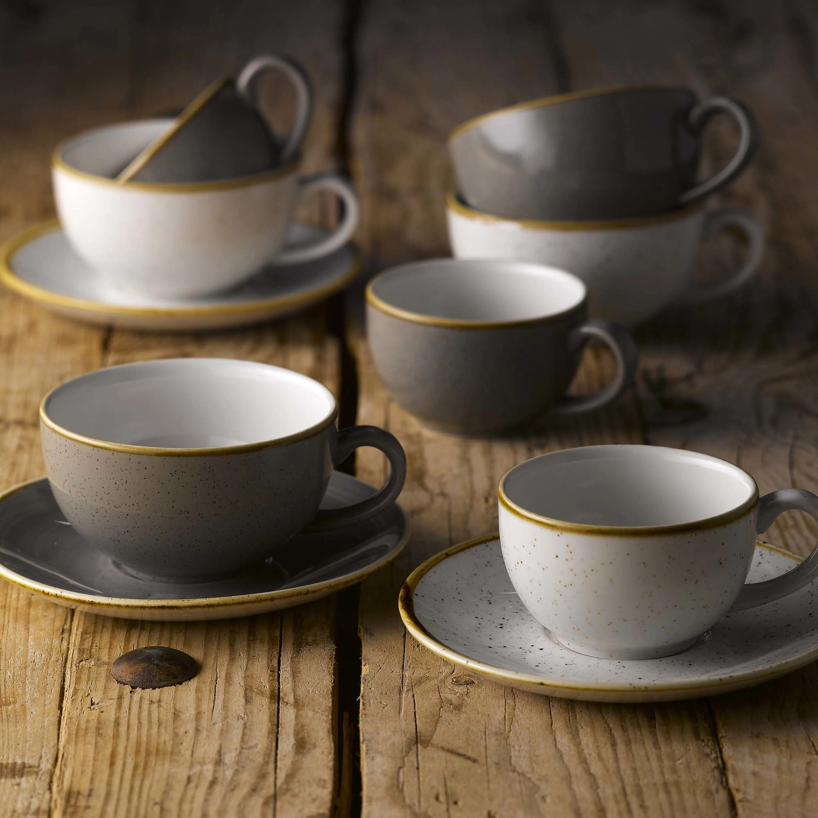 Filiżanka cappuccino, 340 ml | CHURCHILL, Stonecast Peppercorn Grey