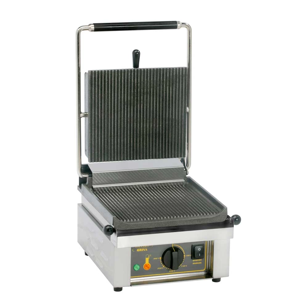 Grill kontaktowy pojedynczy, 2 kW, 230 V, 330x385x220 mm | ROLLER GRILL, 777213