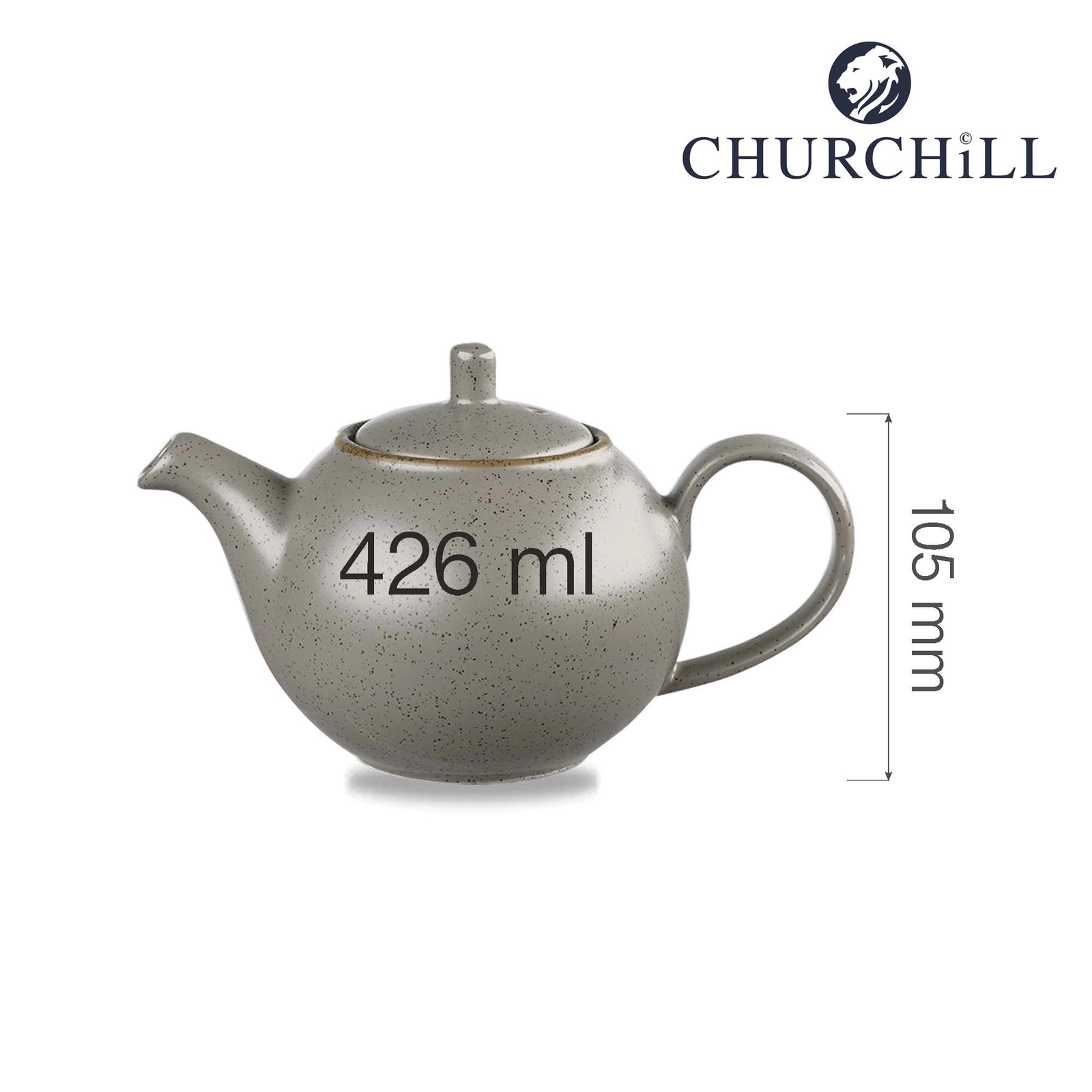 Dzbanek na herbatę, 426 ml | CHURCHILL, Stonecast Peppercorn Grey