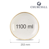 Miska o organicznym kształcie, Ø253 mm, 1100 ml | CHURCHILL, Stonecast Barley White