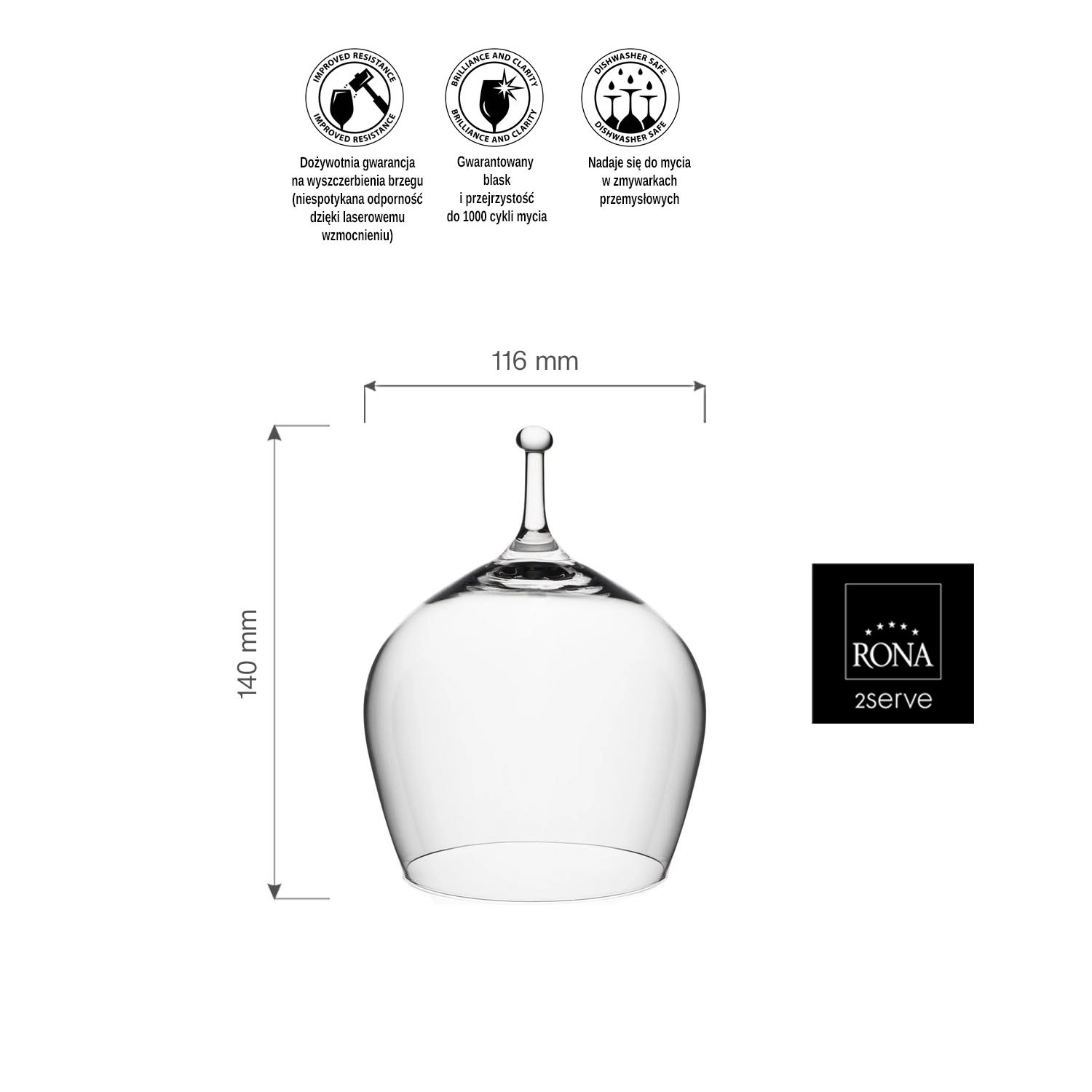 Klosz, Ø140 mm | RONA, Cloches