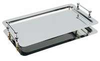 Taca prostokątna do serwowania z uchwytami chromowanymi GN 1/1, 530×325 mm | APS, Buffet-Star