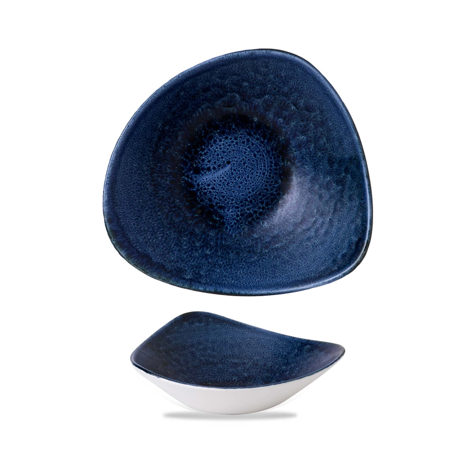 Miska trójkątna, Ø235 mm | CHURCHILL, Stonecast Plume Ultramarine