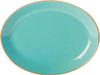 Talerz owalny z porcelany, niebieski, 240x190 mm | FINE DINE, Laguna