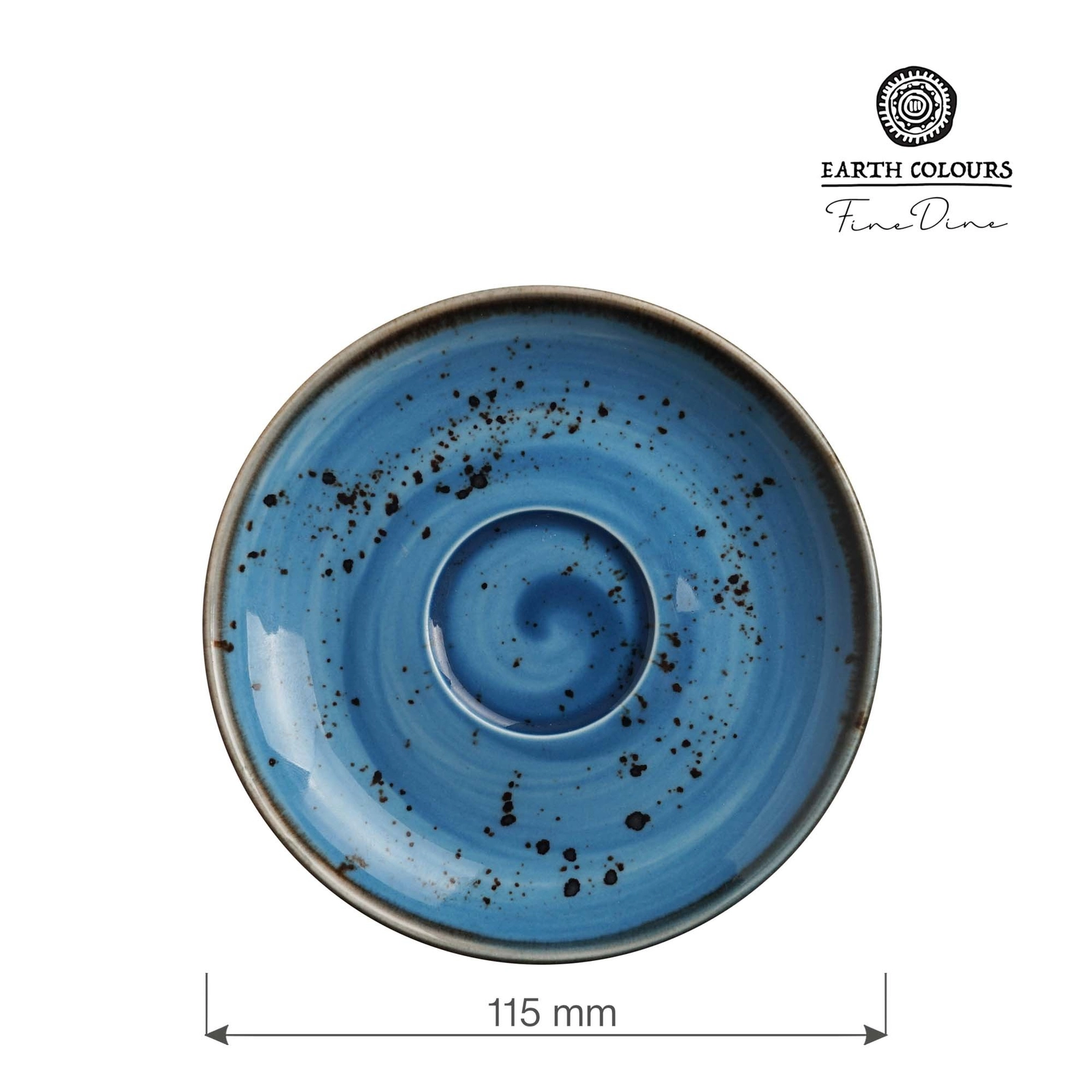 Spodek do espresso, Ø115 mm, niebieski | FINE DINE, Iris