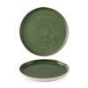 Talerz płytki z rantem Ø210 mm, zielony | CHURCHILL, Stonecast Sorrel Green