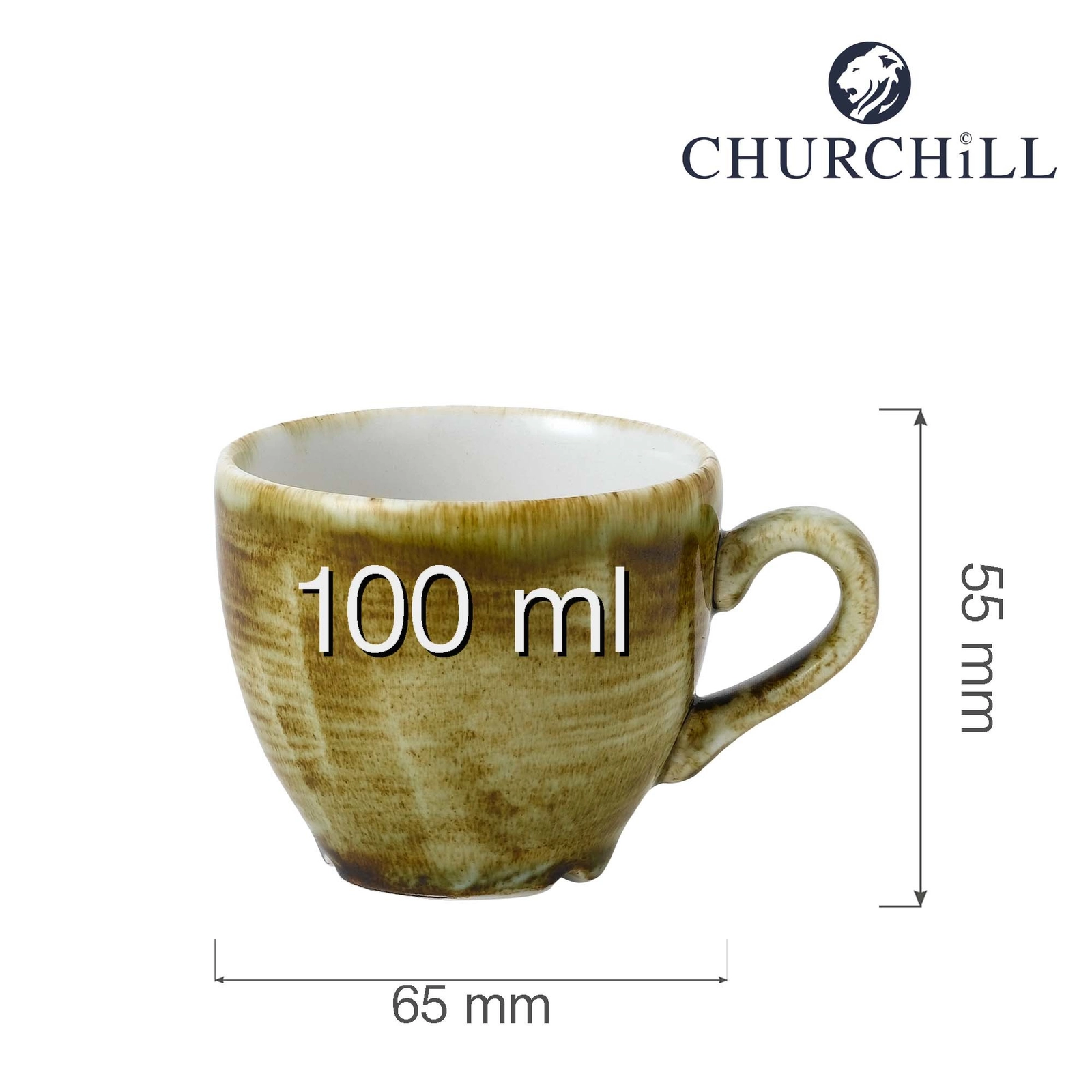Filiżanka do espresso, 90 ml | CHURCHILL, Stonecast Plume Green