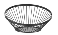 Koszyk na owoce, ⌀280x130 mm, czarny | HENDI, 427088