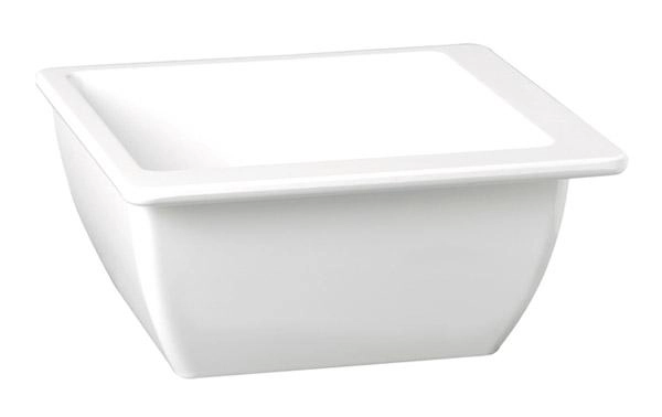 Miska kwadratowa z melaminy 0,05 l, biała, 66×66×30 mm | APS, Apart