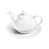 Dzbanek z filiżanką i spodkiem z porcelany 350 ml | STALGAST, Isabell