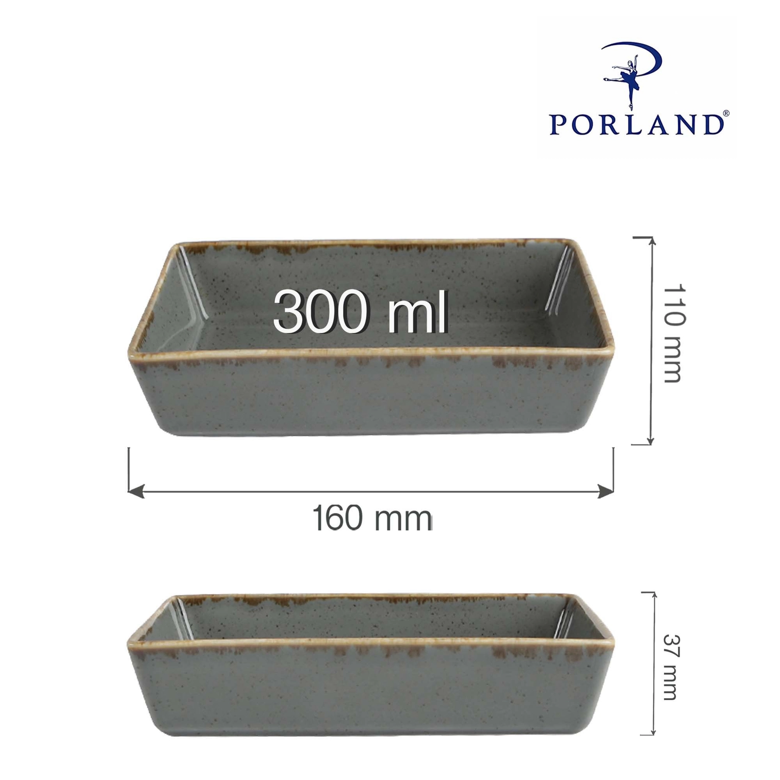 Naczynie do przystawek, 160×110 mm | PORLAND, Seasons Stone