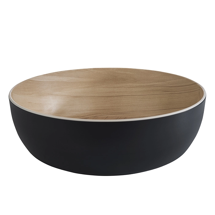 Miska z melaminy 4,7 l, 300x95 mm, czarno-brązowa | APS, 84935