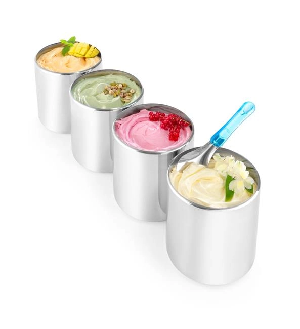 Kuweta do lodów okrągła ze stali nierdzewnej 7,3 l, ⌀200x250 mm | HENDI, Profi Line