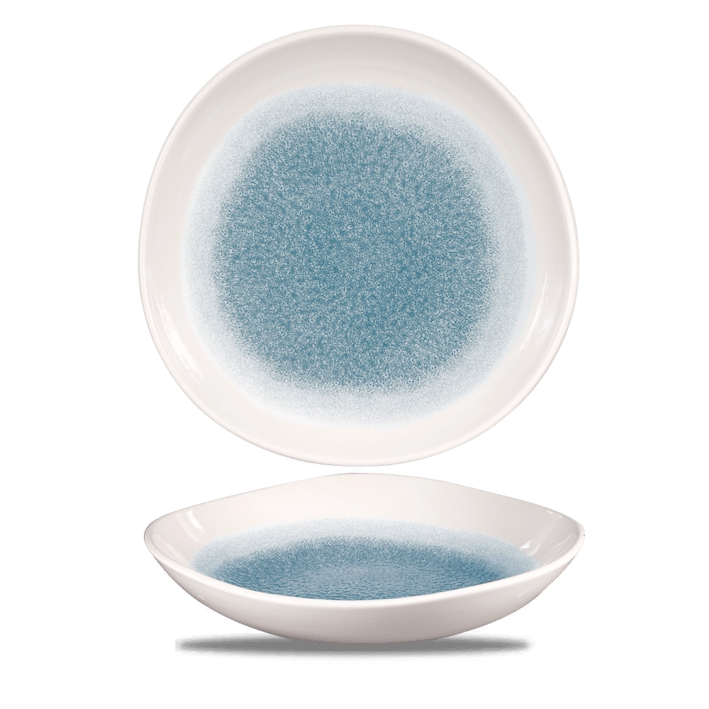Miska o organicznym kształcie, 1100 ml | CHURCHILL, Raku Topaz Blue