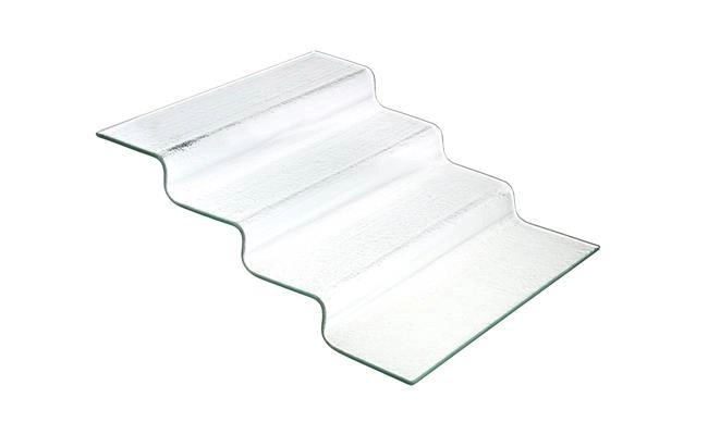 Schody bufetowe 4-stopniowe, 350×125×400 mm, przezroczyste | FINE DINE, Vetro