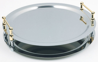 Taca okrągła do serwowania z uchwytami w kolorze złota Ø480 mm | APS, Buffet-Star