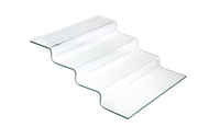 Schody bufetowe 4-stopniowe, 350×125×400 mm, przezroczyste | FINE DINE, Vetro