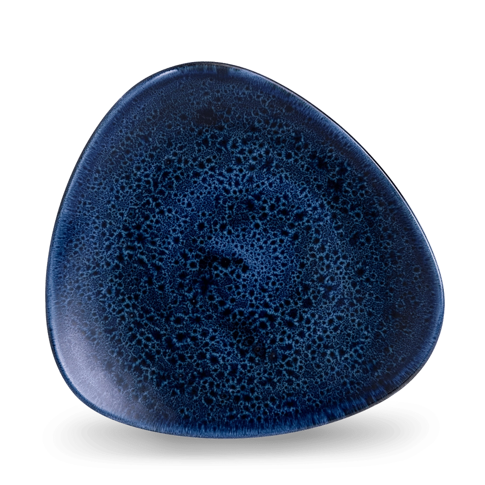 Talerz trójkątny, Ø229 mm | CHURCHILL, Stonecast Plume Ultramarine