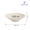 Talerz na stopie, Ø260 mm | PORLAND, Seasons Sand