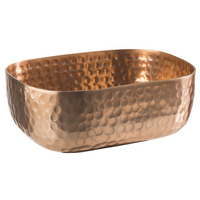 Miska młotkowana z aluminium 0,7 l, 155x120x55 mm, miedziana | APS, 40691