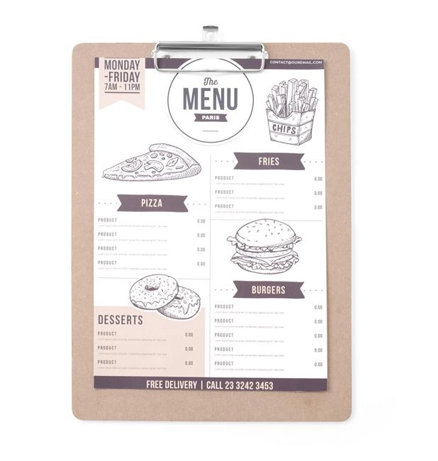 Podkładka pod kartę menu, 240x330 mm | HENDI, 664155