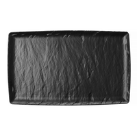 Półmisek z melaminy GN 1/3, 176×325 mm, czarny | FINE DINE, Rock