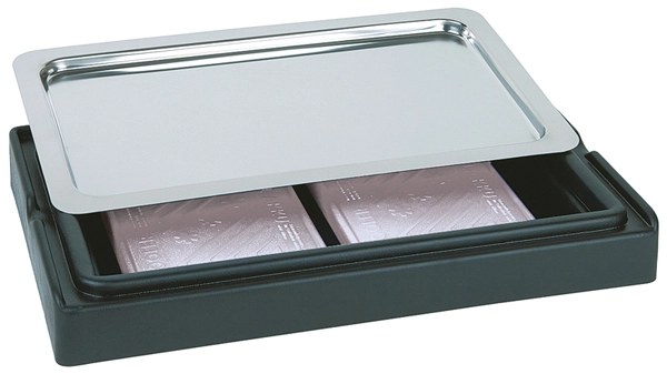 Witrynka chłodząca prostokątna GN 1/1 565x350x65 mm, czarna | APS, Top Fresh