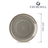 Talerz płytki, Ø217 mm | CHURCHILL, Stonecast Peppercorn Grey