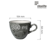Filiżanka do cappuccino, 350 ml, szara | STEELITE, Urban Smoke