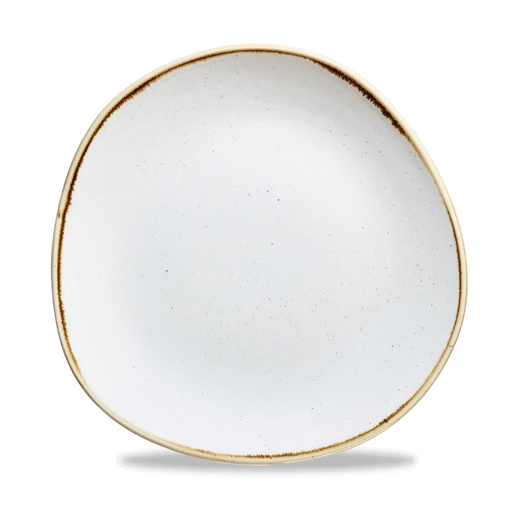 Talerz płytki o organicznym kształcie, Ø264 mm | CHURCHILL, Stonecast Barley White