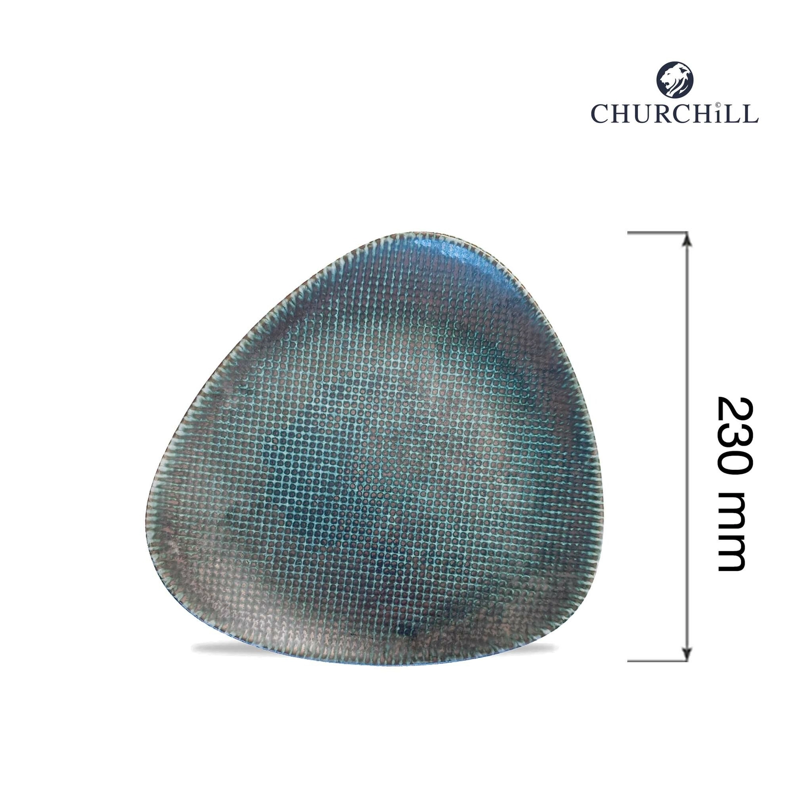 Talerz trójkątny Ø230 mm, niebieski | CHURCHILL, Astro Metallic Blue