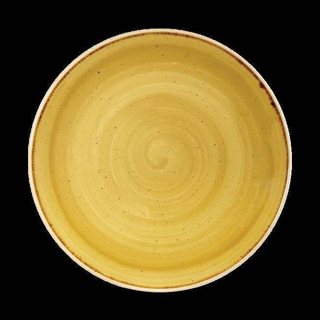 Talerz płytki, Ø288 mm | CHURCHILL, Stonecast Mustard Seed Yellow
