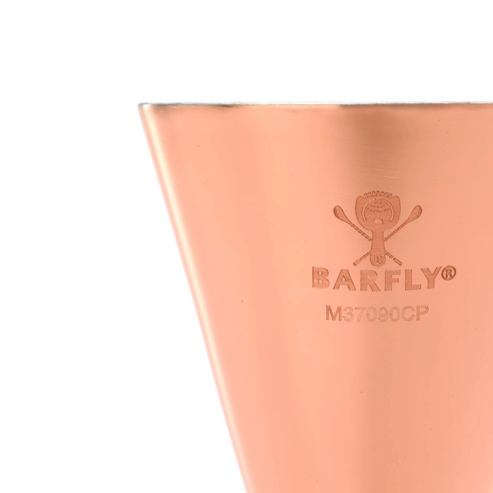 Jigger – miarka barmańska Slim Style, 30/60 ml, miedziana ze stalową obwódką | BARFLY, M37090CP