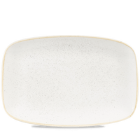 Talerz podłużny szefa kuchni, 340×230 mm | CHURCHILL, Stonecast Barley White