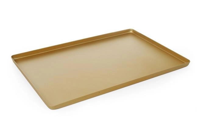 Taca cukiernicza ekspozycyjna, złota, 600x400x20 mm | HENDI, 808573