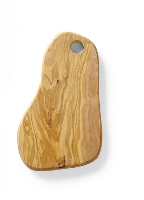 Deska do serwowania z drewna oliwnego z otworem, 350x210x18 mm | HENDI, 505236