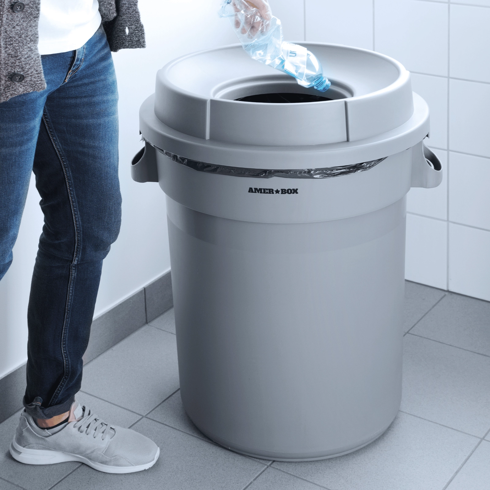 Kontener okrągły na odpady, 120 l, ⌀550×690 mm | AMERBOX, 691038