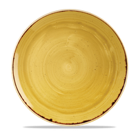 Talerz płytki, Ø288 mm | CHURCHILL, Stonecast Mustard Seed Yellow