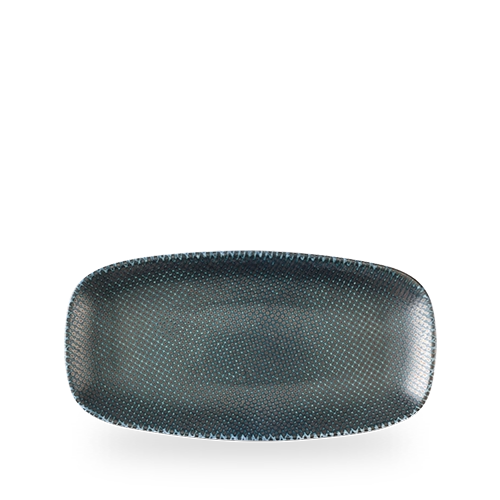 Talerz prostokątny, 300×150 mm, niebieski | CHURCHILL, Astro Metallic Blue