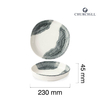 Talerz organiczny z wysokim rantem, Ø230 mm, kremowy | CHURCHILL, Tide Black