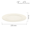Talerz płytki, Ø270 mm | FINE DINE, Crema