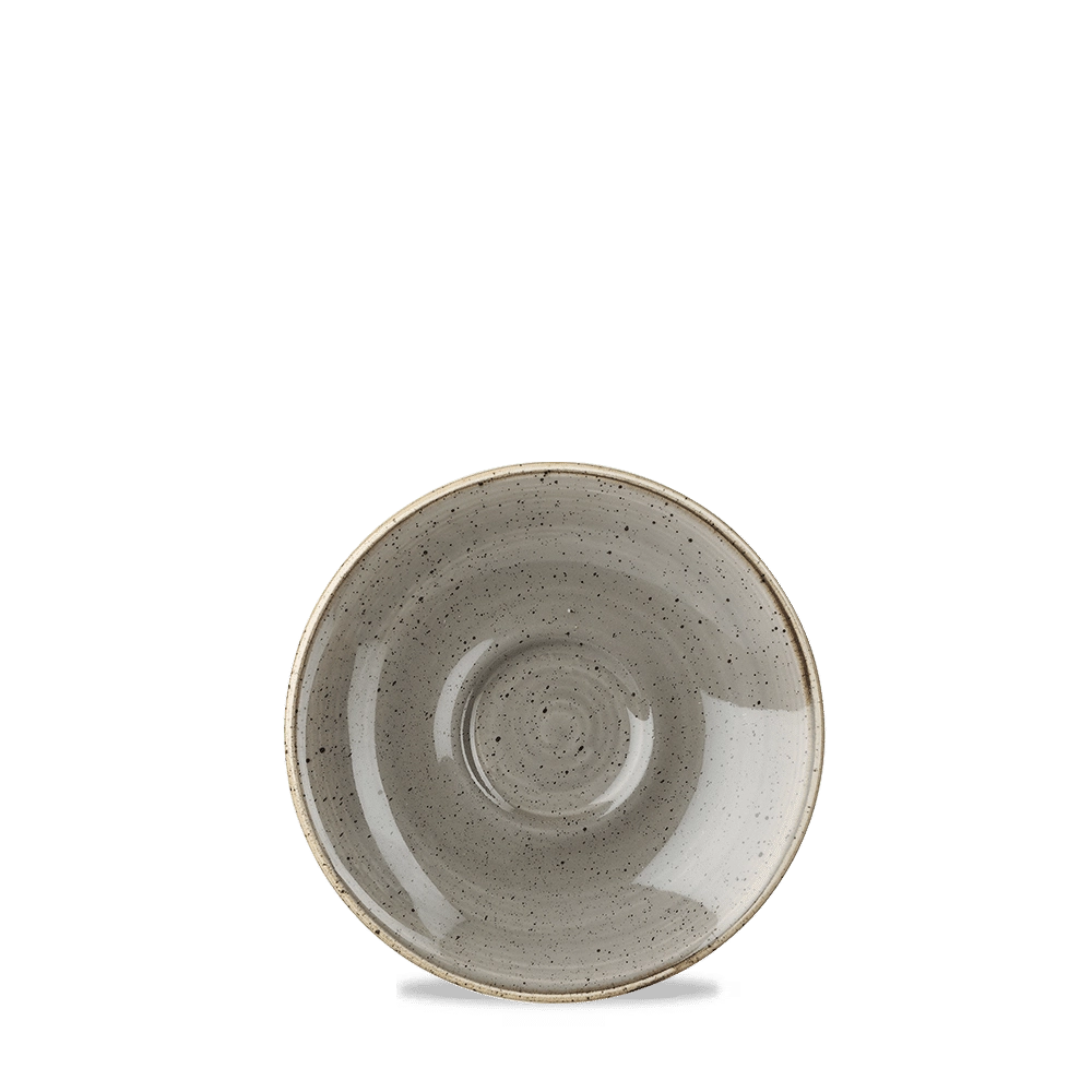 Spodek espresso, Ø118 mm | CHURCHILL, Stonecast Peppercorn Grey