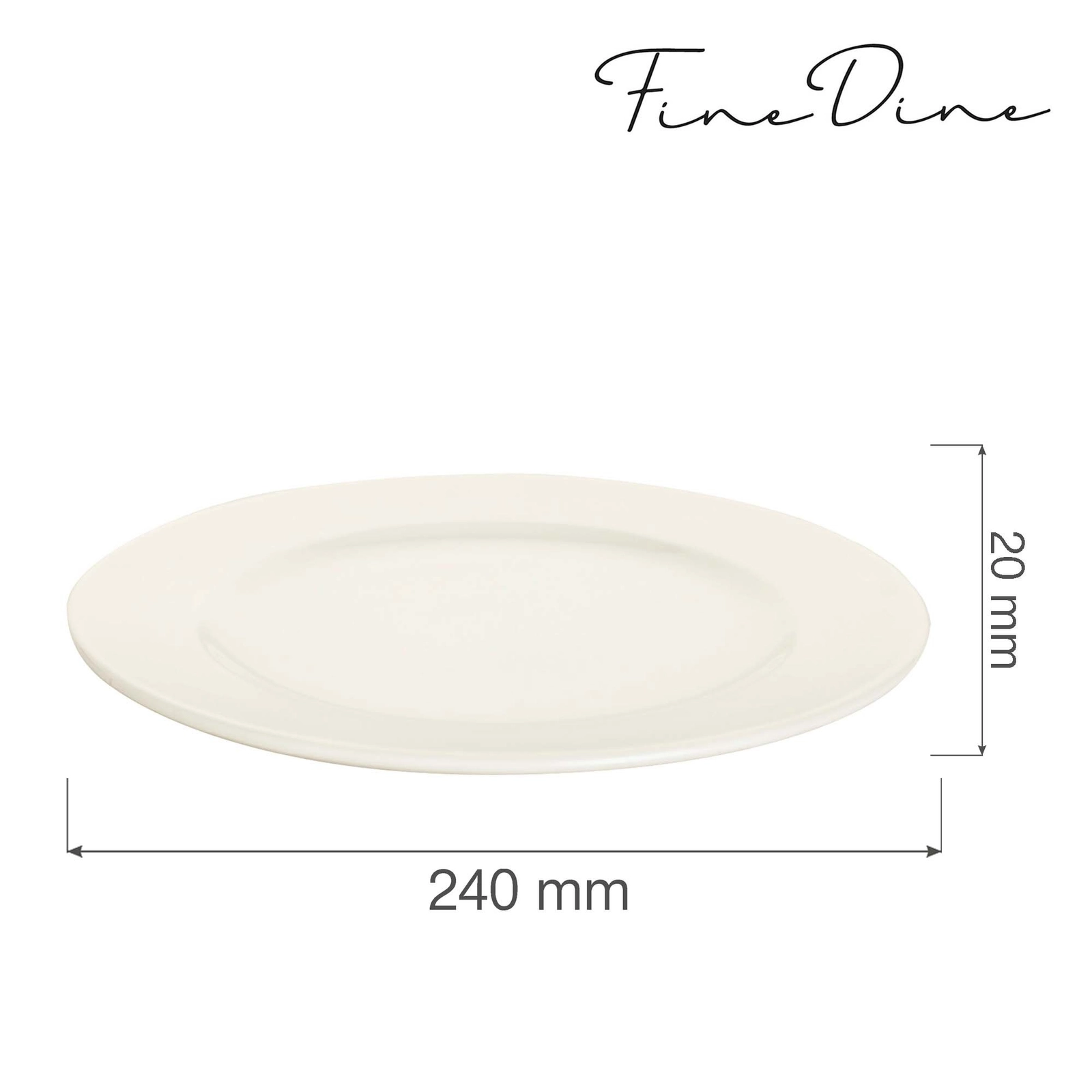 Talerz płytki, Ø240 mm | FINE DINE, Crema