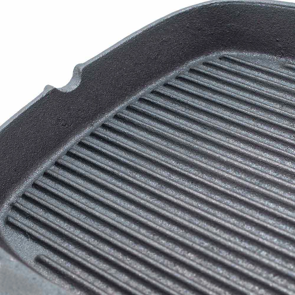 Patelnia żeliwna, ryflowana, 240x240 mm | STALGAST, 049003