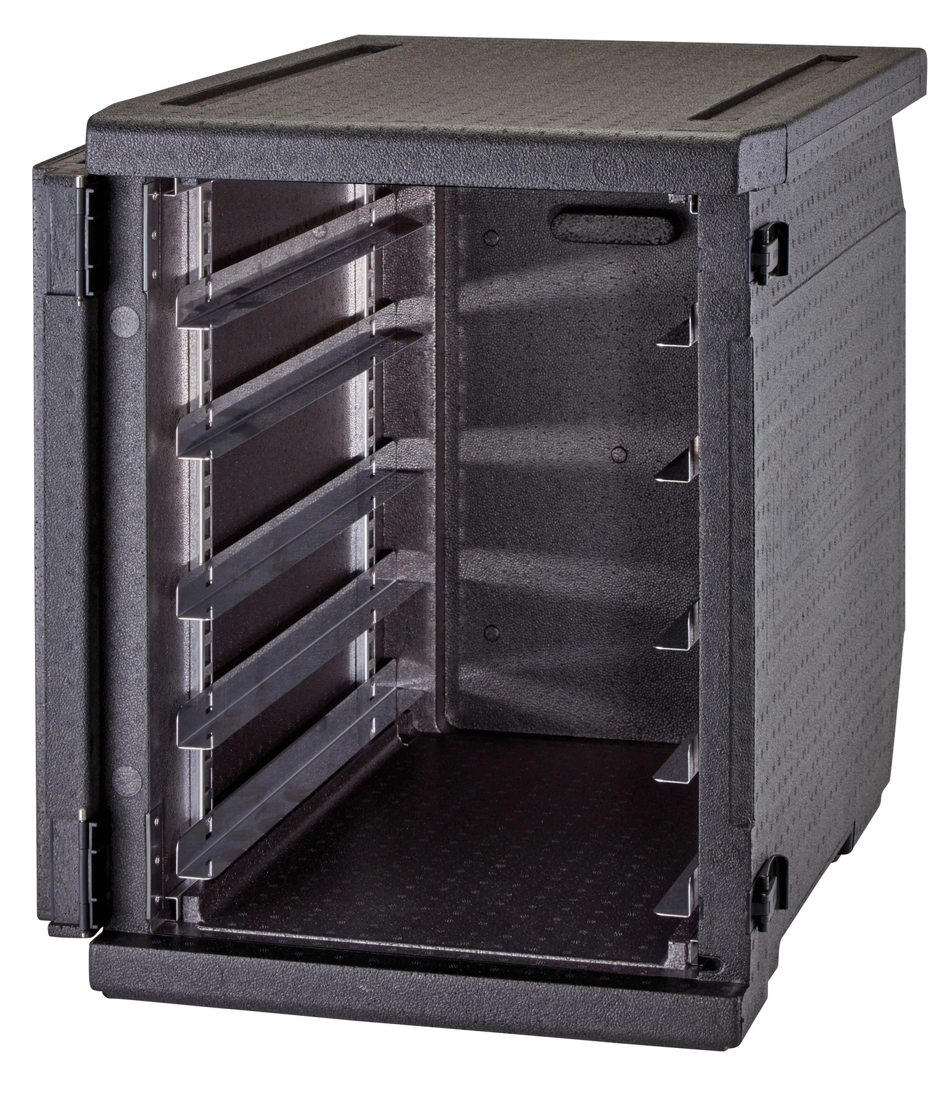 Pojemnik termoizolacyjny, 155 l, głębokość 615 mm, ładowany od przodu, 770x540x687 mm, czarny | CAMBRO, EPP4060FADJR110