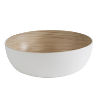 Miska z melaminy 4,7 l, 300x95 mm, biało-brązowa | APS, 84934