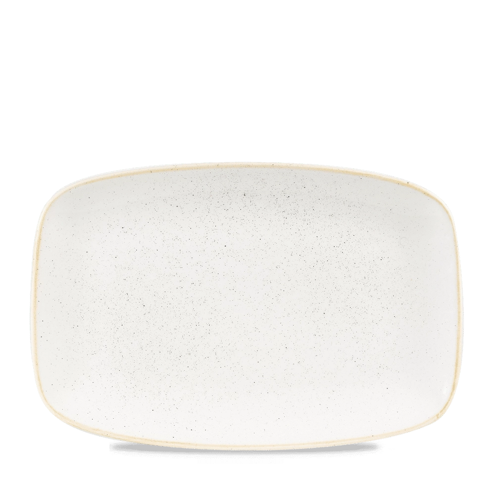 Talerz podłużny szefa kuchni, 300×200 mm | CHURCHILL, Stonecast Barley White