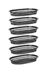 Koszyk do pieczywa, owalny, 275x175x38 mm, czarny, 6 szt. | HENDI, 426890