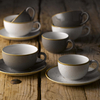 Spodek espresso, Ø118 mm | CHURCHILL, Stonecast Barley White